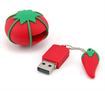 USB 2GB Tomato Pin Cushion With Ball Chain - Red and Green