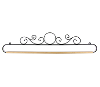 Quilt Hanger – 24in wire with dowel – Black – Circle 