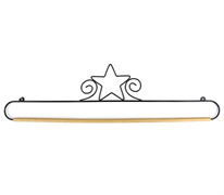 Quilt Hanger – 24in wire with dowel – Black – Star