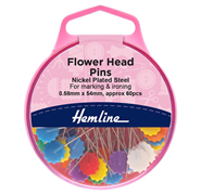 Flower Flat Head Pins, Nickel, 60 pack