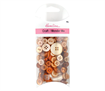 Buttons - Bulk pack - Assorted Naturals and Orange Designs and Sizes
