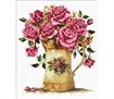 No Count Cross Stitch On White Aida 14 - antique flower vase