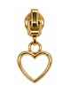 Zipper Pull Heart Gold
