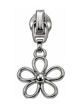  Zipper Pull Flower Large Silver