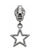 Zipper Pull Star Silver