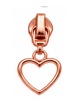 Zipper Pull Heart Rose Gold