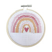 MAKE IT Cross Stitch Kit 10cm - Rainbow Heart