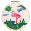 MAKE IT Embroidery Kit 15cm - FLAMINGO