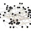 Hemline Gold Black Head Pins 60pcs