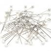 Hemline Gold White Head Pins 60pc