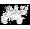 COLOURME - Velvet Art Poster - Mermaid On Sea Pony - A4 350gsm