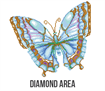 Diamond Dotz Decorative Pillowcase - Papillon Bleu