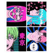 DTZ4.009	DIAMOND DOTZ - Dozties Flock Neon Anime - 25 x 20cm