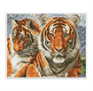 DIAMOND DOTZ - Tigers - 51.5 x 37 cm (black frame incl in kit)