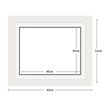 DIAMOND DOTZ - Aperture:40 X 50Cm White/White - inside frame:62 x 52cm