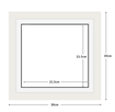 DIAMOND DOTZ - Aperture:21.5 X 21.5Cm White/White - inside frame:30 x 30cm