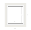 DIAMOND DOTZ - Aperture:40 X 43Cm White/White - inside frame:45 x 55cm