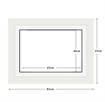 DIAMOND DOTZ - Aperture:65 X 40Cm White/White - inside frame:81 x 65cm