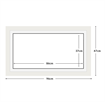 DIAMOND DOTZ - Aperture:86 X 37Cm White/White - inside frame:96 x 47cm