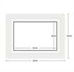 DIAMOND DOTZ - Aperture:52 X 32Cm White/White - inside frame:62 x 42cm