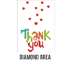 Diamond Dotz Greeting Card - Thank You Heart - 12.6 x 17.7cm