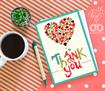 Diamond Dotz Greeting Card - Thank You Heart - 12.6 x 17.7cm