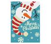 Diamond Dotz Greeting Card - Merry Christmas Snowman - 12.6 x 17.7cm