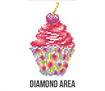 Diamond Dotz Greeting Card - Cup Cake Thank You - 12.6 x 17.7cm