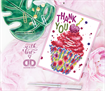 Diamond Dotz Greeting Card - Cup Cake Thank You - 12.6 x 17.7cm