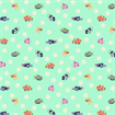TULA PINK FLORAL REEF - SCHOOL CROSSING - SEAFOAM