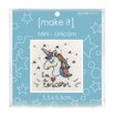 Mini Cross Stitch Kit 5.5 x 5.5cm - Unicorn