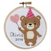 Mini Cross Stitch Kit with Hoop 10cm - Bear