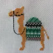 Mini Cross Stitch Kit with Hoop 10cm - Camel