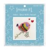 Mini Cross Stitch Kit 7 x 7cm - Bird with Heart