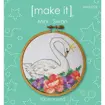 Mini Cross Stitch Kit with Hoop 10cm - Swan