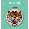 Mini Cross Stitch Kit with Hoop 10cm - Tiger
