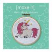 Mini Cross Stitch Kit with Hoop 10cm - Magic Unicorn