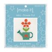 Mini Cross Stitch Kit 6.5 x 5cm - Flower Pot
