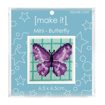 Mini Cross Stitch Kit 6.5 x 6.5cm - Butterfly