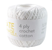 4PLY CROCHET COTTON WHITE