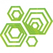 Matilda's Own Template - Hexagon Donut Set of 10 - 3/8-2in