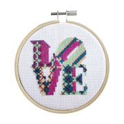 MAKE IT Cross Stitch Kit 10cm - Love
