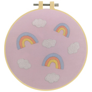 Embroidery Kit 15cm -  CLOUDS & RAINBOWS