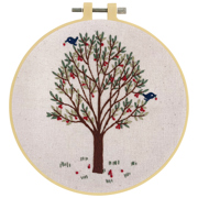 Embroidery Kit 15cm -  BIRDS IN TREES