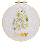 Embroidery Kit 15cm -  FLORAL BEAR