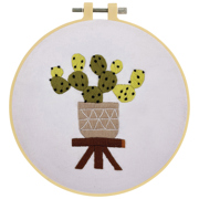 Embroidery Kit 15cm -  CACTUS POT