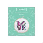 MAKE IT Cross Stitch Kit 10cm - Love