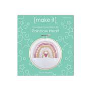 MAKE IT Cross Stitch Kit 10cm - Rainbow Heart
