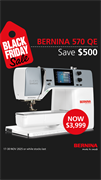 Bernina 570QE 9mm Quilter's Edition (excl BSR & Embroidery module)