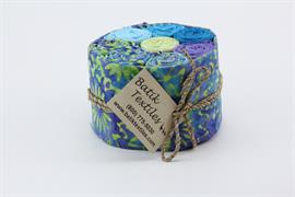 Batik Fabric 9-Piece Bundle - Blue